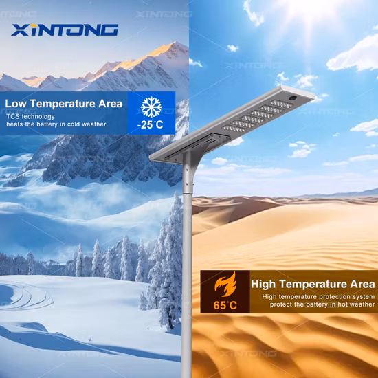 IP67 80W Impermeable al aire libre Ahorro de energía ODM Todo en uno Luz de calle LED de carretera de energía solar integrada con batería