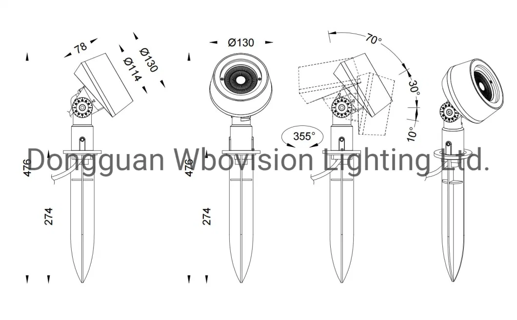 IP66 Spike Light COB Yard Outdoor Light Garden Floorl Lamp 18W 25W 36W 72W 110W High Power Tree Lamp