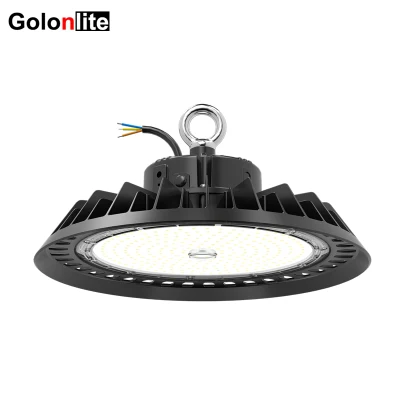 210lm/W Tienda tenue Gimnasio Pista deportiva Fábrica Taller Sensor Iluminación LED industrial Lámpara de bahía baja 300W 250W 100W 150W 200W LED UFO Luz de bahía alta para almacén