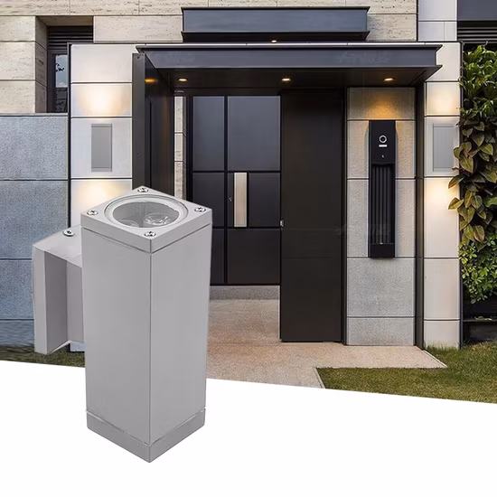 Aplique de aluminio IP65 con soporte arriba y abajo, lámpara de pared para exteriores, luz de pared LED